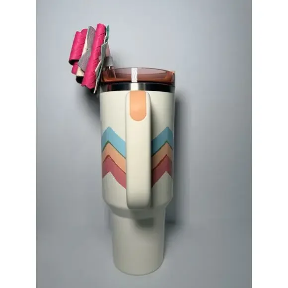 Stanley 2025 Easter Egg-cellence Cream Pastel 40oz Tumbler BNWT + Custom Bow - Picture 6 of 10